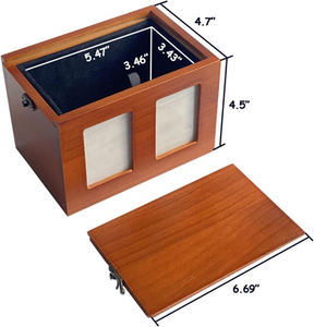 Hot Selling Modern American Style Natural Wood Cat Dog Ashes <b>Memorial</b> Urn Photo <b>Frame</b> Urns - Product Image 2