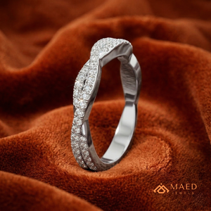 Anillo de Eternidad de Plata de Ley 925 con Moissanita Trenzada, Anillo de Boda de Diamantes para Mujer, EE. UU. - Product Image 3