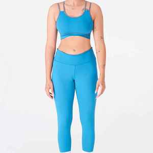 Conjunto de Yoga para Mujer al por Mayor, Personalizado, Ecológico, Transpirable, Cintura Elástica, 2 Piezas, Spandex/Nylon, Secado Rápido, Alta Calidad - Product Image 2
