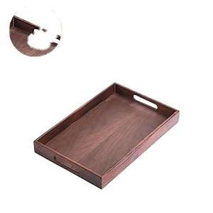 Bandeja de Madera con Acabado Natural y Logotipo Personalizado, Perfecta para Restaurantes y Hoteles, Multifuncional, para Servir y Exhibir Alimentos - Product Image 1