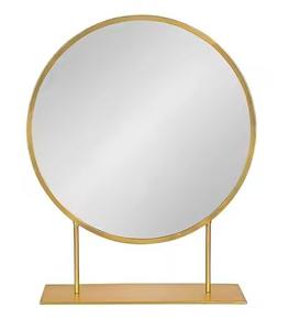 Mesa de Maquillaje con Espejo Metálico y Soporte para Dormitorio o Baño - Product Image 4