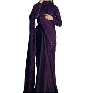 Sari para Mujer, Elegante, Étnico, Tradicional Indio, con Tela Suave y Hermoso Estampado, Ideal para Bodas - Product Image 1
