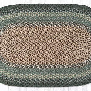 <b>Oval</b> Jute Area <b>Rug</b> Geometric Pattern Farmhouse Style Non-Slip Flat Pile Living Room <b>Rug</b> - Product Image 4