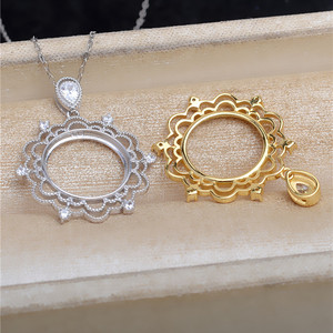 Base para Colgante de Plata S925, 14.5-14.7 mm, con Encaje Marbert, para DIY, Anillo, Base Vacía 5617, Accesorios y Componentes de Joyería - Product Image 2