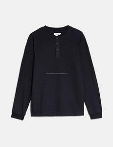 เสื้อยืดแขนยาวผู้ชายพรีเมียมผ้าฝ้ายขายส่ง รับทำโลโก้แบบ OEM - Product Image 1