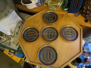 ที่รองแก้วโลหะทรงกลมคุณภาพดี ดีไซน์ล่าสุดสำหรับงานแต่งงาน ขนาดสั่งทำได้ในอินเดีย - Product Image 3