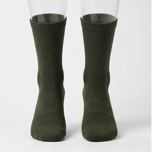 Light Cushion Breathable Crew Cycling <b>Socks</b> Athletic Road Bike Performance <b>Moisture</b> Wicking Durable Soft Customized Color Pair - Product Image 1