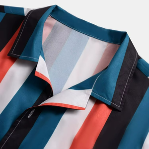 Nuevo Diseño al por Mayor, Camisas Hawaianas de Popelina de Poliéster con Estampado de Moda para Hombre, Camisas de Manga Corta para Verano, Playa, Aloha - Product Image 3