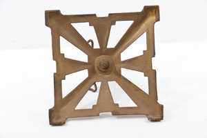 Square Christmas <b>tree</b> <b>stand</b>, cast iron Vintage rusted, country farm house deco, cottage core - Product Image 2