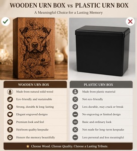 Urna de Madera Personalizada para Perros Pitbull, Caja de Cremación Conmemorativa para Perros con Grabado Floral, Ecológica, Duradera, Recuerdo Personalizado para Cenizas de Mascotas - Product Image 5