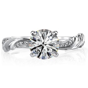 Anillo de compromiso de lujo chapado en oro de plata de ley 925 con gema de moissanita de 7 mm con engaste de púas, ideal para bodas, fiestas o como regalo. - Product Image 1