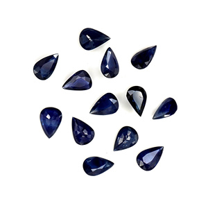 Saphirs bleus naturels non traités, taille poire 5x7mm, pierres précieuses de saphir bleu naturel facettées pour la création de bijoux - Product Image 6