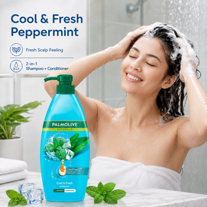 Palmolive Naturals Cool & Fresh Peppermint <b>Shampoo</b> 600ml | 2-in-1 Oil Control & Scalp Refreshing - Product Image 6