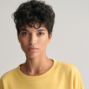 Sweat-shirt court à col rond et épaules tombantes, personnalisé, décontracté, à manches longues, avec motif graphique, pour femme, vente en gros - Product Image 6