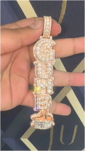 Pendentif Personnalisé en Argent 925 avec Design 3D, Breloque Fine, Bijou de Rappeur, Diamant Moissanite, Lettre Nom Personnalisée – Grande Vente - Product Image 2