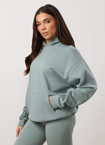 Survêtement décontracté pour femme, style streetwear, sweat-shirt à capuche oversize uni pour femme, collection automne - Product Image 5