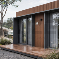 Cabane de villégiature moderne, maison préfabriquée en conteneur, maison miniature de luxe de 40 pieds, unité de logement en conteneur maritime avec terrasse