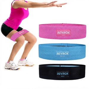 High Quality Fabric 3 Levels Resistance <b>Bands</b> Exercise at Home Gym Fitness <b>Workout</b> Training Yoga Pilates Loop Resistance <b>Bands</b> - Product Image 1