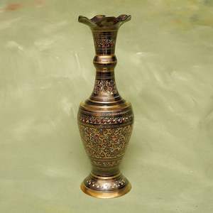 Florero Moderno de Latón y Cobre Sólido Hecho a Mano, Decoración Ecológica para Mesa de Comedor, Oficina, Sala de Estar y Dormitorio - Product Image 2