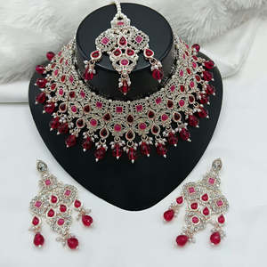 Juego de Joyería de Moda Jewelemarket, Collar de Diseño con Perlas y Cuentas con Piedras Austriacas Brillantes 10575420BLP - Product Image 6