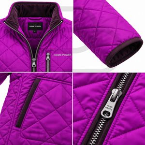 Bulk Men's Quilted Winter Jacket Diamond Puffer <b>Coat</b> Custom <b>Padded</b> Insulated Outerwear Wholesale Clothing Manufacturer - Product Image 3