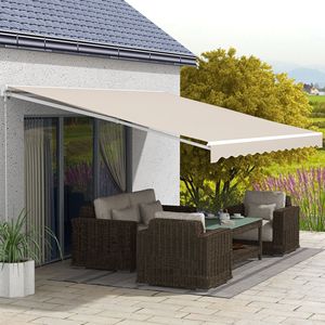 Tenda da Sole Elettrica Retrattile 40x25 cm con Telecomando e Manovella per Terrazza, Balcone o Giardino - Product Image 2