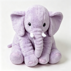 Peluche de elefante morado pastel personalizado, elefante de peluche sentado, peluche de elefante para calmar a bebés, orejas grandes y flexibles - Product Image 1