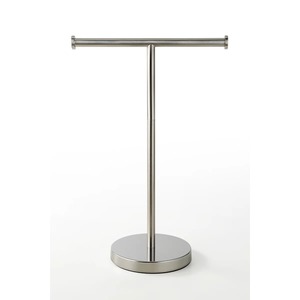 T-Shaped Standing Metal Clothing Rack Minimalist Design Rust Resistant Single Tier <b>Wardrobe</b> Storage Holder - Product Image 5