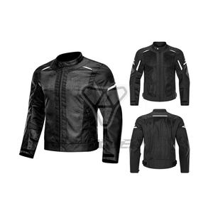 Veste de sport réfléchissante pour hommes, longueur 3/4, approuvée CE, imperméable, de tourisme avec bouches d'aération pour l'équitation en toute saison - Product Image 1