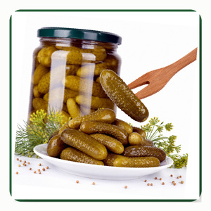 Delicious Best Selling International Standard Big Sale <b>Pickled</b> Baby Cucumbers Packed in 720ml Mason <b>Jar</b> - Product Image 3