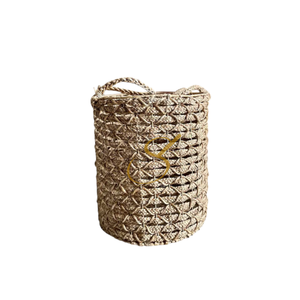 Panier de rangement pour linge/jouets en jacinthe d'eau fait main - Product Image 1