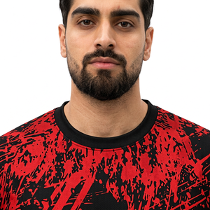 Unisex Custom Soccer Jersey Set Black Red Sublimated Team Name Number 00 Quick Dry <b>Mesh</b> <b>Short</b> Sleeve Polyester Uniforms for - Product Image 4