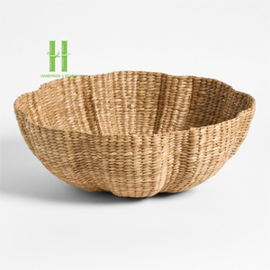 Best Selling Customizable Eco-Friendly Square Boho Rattan <b>Tray</b> <b>Basket</b> Bowl Storage Serving Food Container Made in Vietnam HNH - Product Image 6