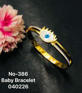 Bracelet tendance pour femme en acier inoxydable plaqué or, étanche et inaltérable, avec breloque dorée en forme de perle, vente en gros - Product Image 1