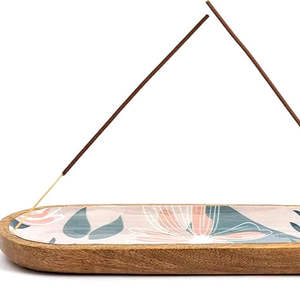 Porta Incienso de Madera Portátil, Ecológico, Duradero, Hecho a Mano con Madera de Bambú Natural para Uso Aromático - Product Image 1