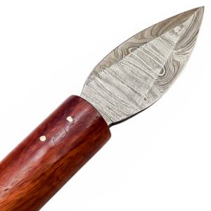 Couteau de chasse à lame fixe double tranchant en acier Damas durable pour le camping en plein air - Product Image 4