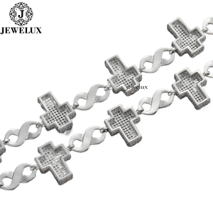 Best Quality Cross <b>Statement</b> <b>Necklace</b> 925 Silver Rhodium Plated Moissanite Unisex Hiphop Link Chain Everyday Wear Unisex Gift - Product Image 1