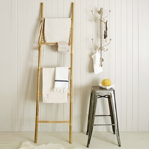 Premium Natural Home Decor Bamboo <b>Ladder</b> Towel Rack Bamboo <b>Ladder</b> Shelf for Home Decoration - Product Image 3