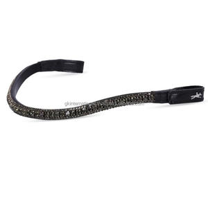 Hecho en India Logotipo personalizado Hecho a mano Tres filas Cristales brillantes Diamante Fancy Leather Horse ceja banda para brida - Product Image 6