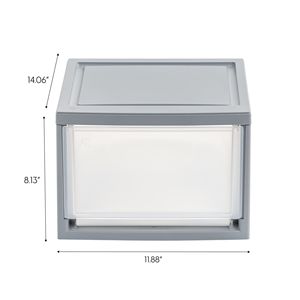 Plastic Storage <b>Drawers</b> 14 Qt Stackable <b>Under</b> <b>Bed</b> Bins Modular 4-Pack - Product Image 3