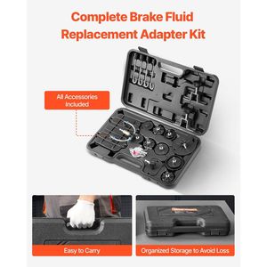 Kit Profesional de 12 Piezas para Purgado de Frenos, Juego de Adaptadores Duraderos con Mango Completo para Reparación de Frenos - Product Image 3