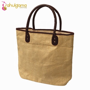 Bolso de mano de mercado de yute personalizado al por mayor cuerda de algodón reciclable con logotipo impreso bolsa de compras de playa portátil y regalo - Product Image 5