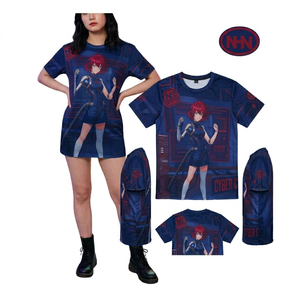 T-shirts Tie-Dye Grande Taille OEM en Gros, Polyester Décoloré, Décontractés avec Impression par Sublimation et Logo par Transfert Thermique, Usine BD - Product Image 5