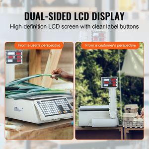 Digitale elettronico prezzo scala di calcolo 66 LB LCD LED cibo commerciale frutta prodotti a base di carne di conteggio peso per negozio al dettaglio - Product Image 5