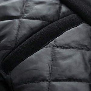 Blouson universitaire homme 2026 personnalisé avec logo, manches en toile et cuir, broderie noire, style Letterman, bleu clair, OEM - Product Image 6