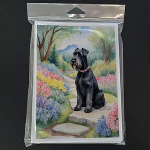 Lunatique A7 Taille 5x7 Schnauzer Géant Printemps Chemin Cartes Vierge Paquet de 8 avec Enveloppes pour Salutations - Product Image 3