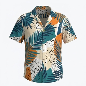 Chemises Hawaïennes Personnalisées à Manches Courtes Décontractées Boutonnées Respirantes pour l'Été et l'Automne, Motifs Floraux Personnalisés pour la Plage - Product Image 4