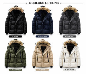 Parkas d'hiver personnalisées pour homme et femme 2026 – Respirantes, avec fourrure de loup, matelassées, garnies de duvet de canard - Product Image 3