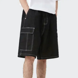 Shorts en jean brodés à la dernière mode, faible MOQ / Shorts en jean vintage personnalisés pour homme, style streetwear d'été en coton - Product Image 2