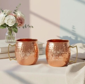 Pure Copper Drinking <b>Mug</b> Handmade Reusable Metal Cup Wholesale Drinkware Kitchen Home Bar Dining Tableware - Product Image 1